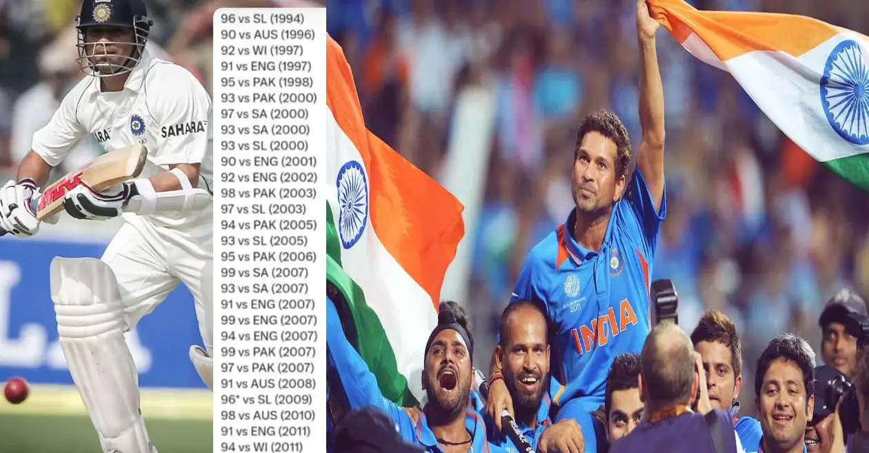 Sachin Tendulkar: 28 సార్లు సెంచరీ మిస్ చేసుకున్న ఏకైక ప్లేయర్.. అన్ని 99, 98, 93,91 దగ్గరే