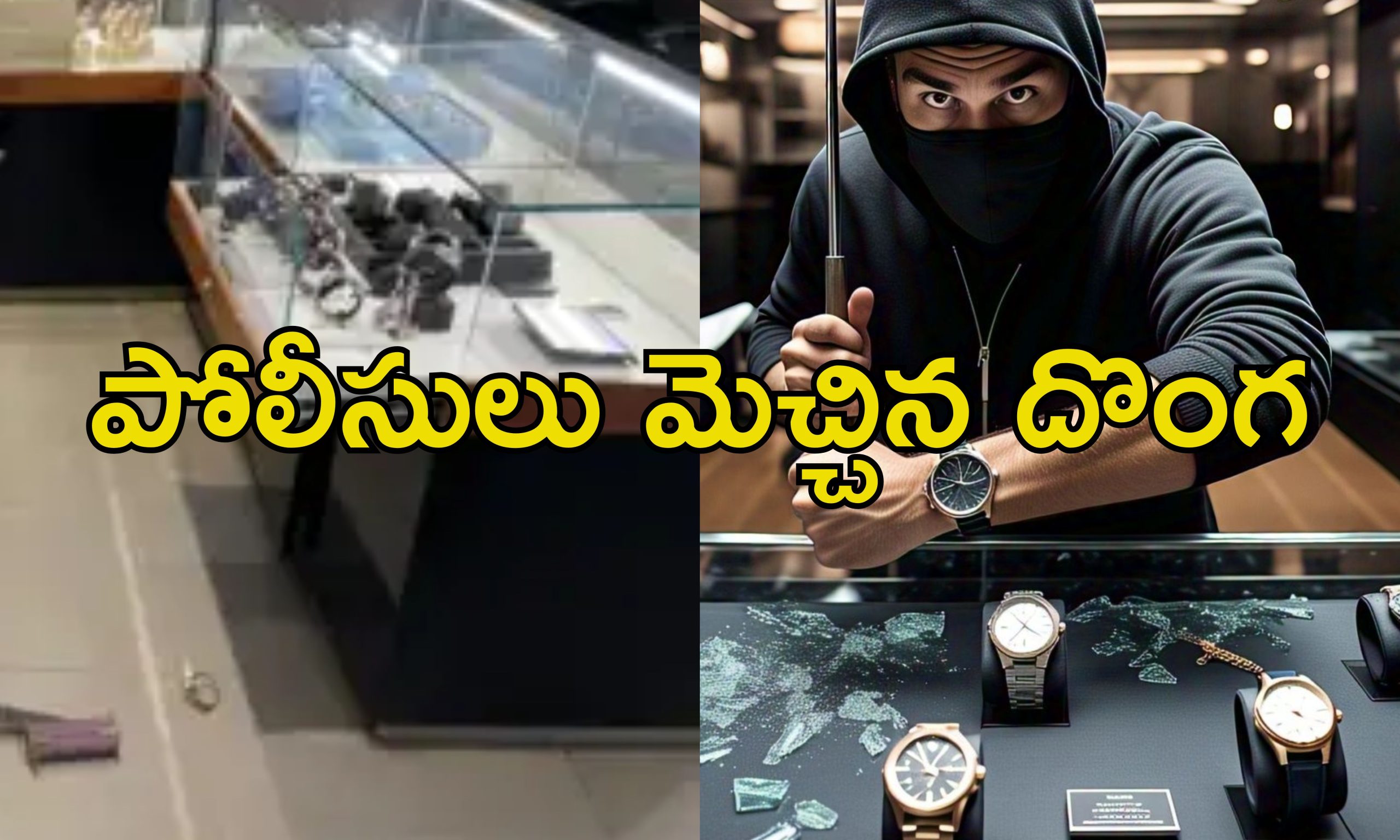 Watch Showroom Loot: 23 నిమిషాల్లో 102 ఖరీదైన వాచీలు చోరీ.. పోలీస్ స్టేషన్ పక్కనే దొంగతనం