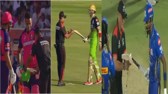 Umpire Checking Bat: RCB కుట్రలు… మ్యాచ్ గెలిచేందుకు ఇల్లీగల్ బ్యాట్స్!