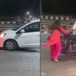 Viral: మందు తాగి అర్థరాత్రి హైవేపై యువతి రచ్చరచ్చ