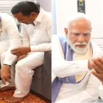 Modi meets Rampal: అభిమాని కాళ్లకు బూట్లు తొడిగిన ప్రధాని మోదీ..