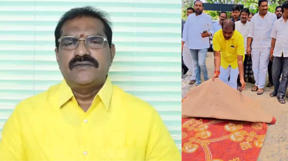 Minister nimmala: రోడ్డుపై కార్పెట్లు మడతపెట్టిన మంత్రి నిమ్మల.. ఎందుకంటే..?