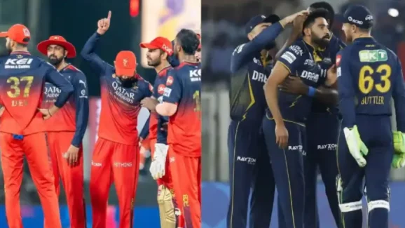 RCB VS GT: వరుస విజయాలకు బ్రేక్… పాయింట్స్ టేబుల్ లో కిందికి పడిపోయిన RCB !