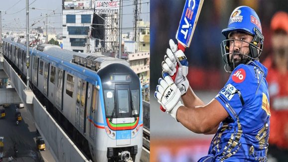 Rohit Sharma :హైదరాబాద్ మెట్రోలో రోహిత్ శర్మ ఫ్యాన్స్ రచ్చ…హిట్ మ్యాన్ అంటూ