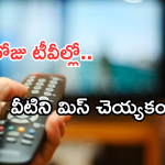 Today Movies in TV : ఈరోజు టీవి ఛానెల్లో వచ్చే సినిమాలు.. బాలయ్య ఫ్యాన్స్ కు జాతరే..