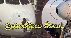 IndiGo flight: గాల్లో ప్రాణాలు.. వడగాళ్ల వానకు విమానం ముందు భాగం ధ్వంసం.. ఫ్లైట్‌లో ప్రముఖ నేతలు!