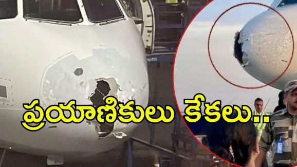 IndiGo flight: గాల్లో ప్రాణాలు.. వడగాళ్ల వానకు విమానం ముందు భాగం ధ్వంసం.. ఫ్లైట్‌లో ప్రముఖ నేతలు!