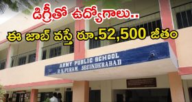 ARMY PUBLIC SCHOOL: డిగ్రీ ఉంటే అప్లై చేసుకోవచ్చు.. నెలకు రూ.52,500 జీతం.. ఇంకెందుకు ఆలస్యం