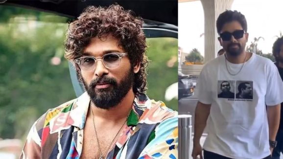 Allu Arjun : టీ షర్ట్ గమనించారా, పుష్ప రాజు కూడా నెల్లూరు పెద్దారెడ్డి పేరు చెప్పుకుంటున్నాడు
