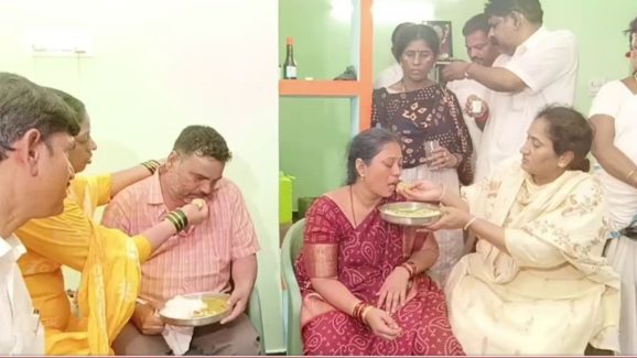 Anantapur News: జవాన్ తల్లిదండ్రులకు అన్నం తినిపిస్తూ ఏడ్చేసిన మంత్రి సవితమ్మ