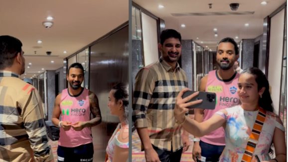 MLA Kaushik meets KL Rahul:   రాహుల్ ను కలిసిన కౌశిక్ రెడ్డి..పింక్ కండువా కప్పేసాడు !