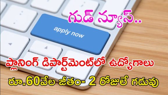 Planning Department: ఏపీ ప్లానింగ్ డిపార్ట్‌మెంట్‌లో 175 ఉద్యోగాలు, జీతం అక్షరాల రూ.60,000