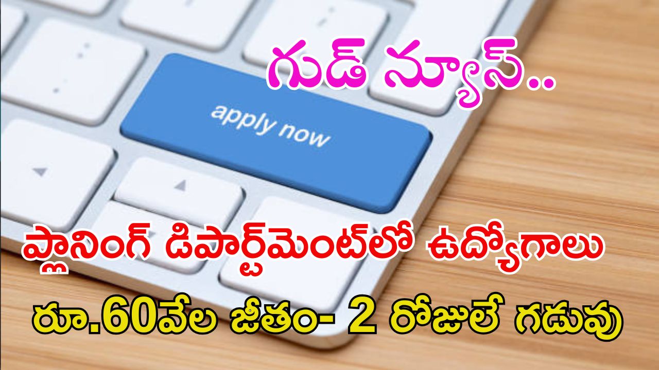 Planning Department: ఏపీ ప్లానింగ్ డిపార్ట్‌మెంట్‌లో 175 ఉద్యోగాలు, జీతం అక్షరాల రూ.60,000