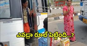 Viral Video: ఎవడ్రా రూల్ పెట్టింది..? బస్సులో కల్లు బాటిళ్లు.. నడిరోడ్డుపై మహిళ హల్చల్