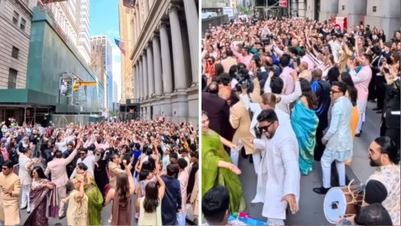 US : న్యూయార్క్‌లో 400 మందితో ఇండియన్స్ పెళ్లి ఊరేగింపు.. రోడ్లన్నీ క్లోజ్!