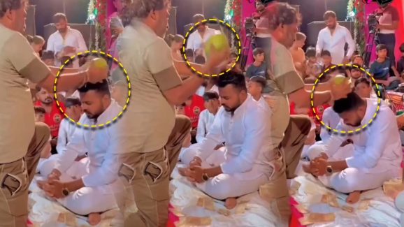 Viral Video : వరుడి తలపై కొబ్బరి బొండాన్ని పగలగొట్టాలా? ఇదెక్కడి సాంప్రదాయమయ్యా?
