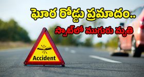 Nandyal Road Accident: నంద్యాల జిల్లాలో ఘోర రోడ్డు ప్రమాదం.. స్పాట్‌లో ముగ్గురు మృతి