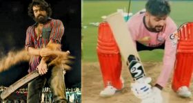 Ram Charan Peddi : పెద్ది షాట్ రీ క్రియేట్... ఢిల్లీ క్యాపిటల్స్‌ను పొగుడుతూనే కౌంటర్ ఇచ్చిన రామ్ చరణ్
