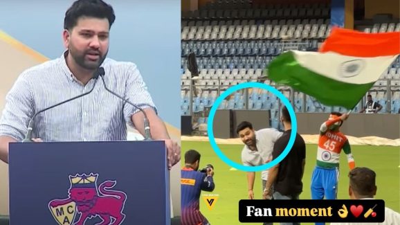 Watch Video : రోహిత్ శర్మ పైకి దూసుకు వచ్చిన ఫ్యాన్.. జాతీయ జెండా పట్టుకొని మరి