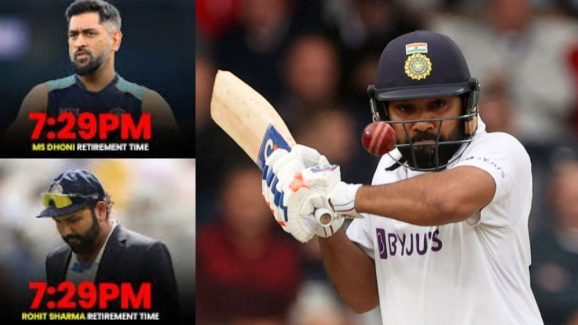 Retirement @ 7:29 PM : ధోని అంటే ఇంత అభిమానమా.. రోహిత్ రిటైర్మెంట్ లోనూ ఫాలో అయిపోయాడు