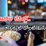 Today Movies in TV : ఈరోజు టీవి ఛానెల్లో వచ్చే సినిమాలు.. ఆ ఒక్కటి డోంట్ మిస్..