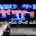 Today Movies in TV : ఈరోజు టీవి ఛానెల్లో వచ్చే సినిమాలు.. చిరు ఫ్యాన్స్ కు పండగే..