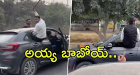 Viral Video: కారుపై బీజేపీ జెండా.. యూత్ ప్రమాదకరమైన విన్యాసాలు, వైరల్ వీడియో