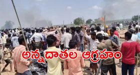 Farmers Protest: రగిలిన ధన్వాడ.. కంటైనర్, టెంట్లకు నిప్పు.. తిరగబడ్డ రైతన్నలు, పరిస్థితి ఉద్రిక్తం