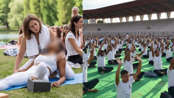 Stampede at Yoga Day: యోగా డేలో అపశృతి.. తొక్కిసలాటలో ఓ యువతి..