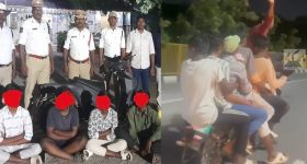 Viral News: ఒకే బైకుపై 8 మంది ప్రయాణం.. రీల్ పిచ్చికి మందేసిన పోలీసులు