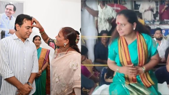 KTR – Kavitha : కష్టాల్లో కేటీఆర్.. గుళ్లో కవితక్క పూజలు..