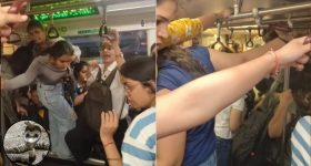Snake In Metro Rail : మెట్రో రైల్‌లో పాము..పాము.. అమ్మాయిలు హడల్