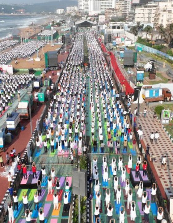 Yoga Day photos Vizag