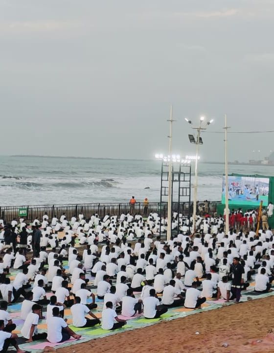 Yoga Day photos Vizag