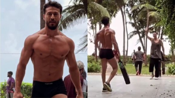 Tiger Shroff : 6 ప్యాక్ తో  క్రికెట్ ఆడిన బాలీవుడ్ హీరో.. టీమిండియాలోకి తీసుకురండి !