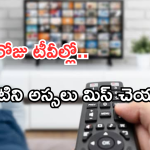 Today Movies in TV : ఈరోజు టీవి ఛానెల్లో వచ్చే సినిమాలు.. మాస్ ఆడియన్స్ ఫుల్ కిక్కే..