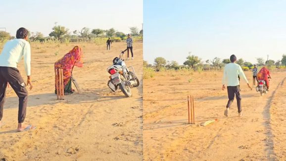 Viral video : ఏంట్రా ఇదేం క్రికెట్.. రన్స్ కోసం లేడీ ప్లేయర్… ఏకంగా బైక్ పైనే