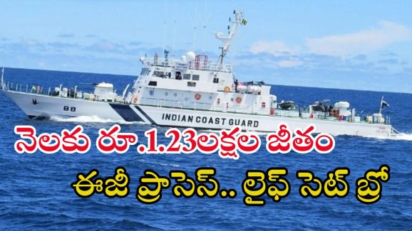 Indian Coast Guard: ఇండియన్ కోస్ట్ గార్డులో ఉద్యోగాలు.. రూ.1.23లక్షల జీతంతో జాబ్స్, డోంట్ మిస్