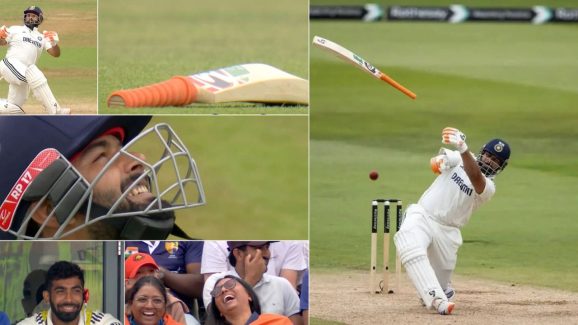 Rishabh Pant : మరోసారి నీరజ్ చోప్రా లాగా మారిన రిషబ్ పంత్… ఈ సారి 70 మీటర్ల ఎత్తుకు బ్యాట్.. కొంచెం అయితే సిక్స్ వెళ్లేదే!