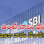 SBI Jobs: డిగ్రీ అర్హతతో ఎస్బీఐలో ఉద్యోగాలు, మంచి వేతనం, ఇంకా వారం రోజులే!