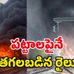 Train Fire Incident: పట్టాలు తప్పిన గూడ్స్‌ రైలు.. భారీగా చెలరేగిన మంటలు