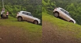 Maharashtra Accident: టూరిస్టు కొంప ముంచిన కారు స్టంట్ .. రెప్పపాటులో 300 అడుగుల లోయలోకి.. వైరల్ వీడియో..