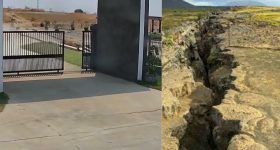 Earthquake Video: రెండు సెకన్లలోనే రెండుగా చీలిపోయిన భూమి.. సీసీటీవీ ఫుటేజ్ వైరల్