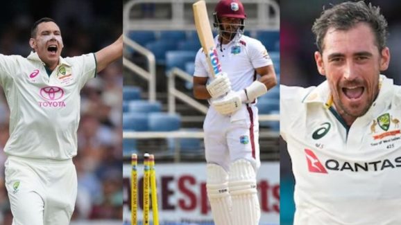 WI VS AUS : 27 పరుగులకే వెస్టిండీస్ ఆలౌట్.. బోలాండ్ హ్యాట్రిక్..7 గురు డకౌట్.. 6 వికెట్లు తీసిన స్టార్క్…