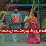 Nindu Noorella Saavasam Serial Today August 30th: ‘నిండు నూరేళ్ల సావాసం’ సీరియల్‌: గణపతి పూజలకు రెడీ చేసిన అమర్‌  