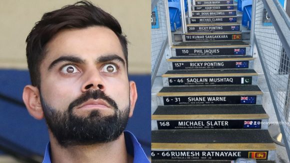 Cricketers: ఇదెక్కడి స్టేడియం రా… మెట్లపైనే స్కోర్ బోర్డు వివరాలు.. ఎక్కడంటే