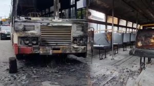 Mehdipatnam accident: మెహదీపట్నం బస్టాప్‌లో RTC బస్సుకు మంటలు.. క్షణాల్లో బూడిద!