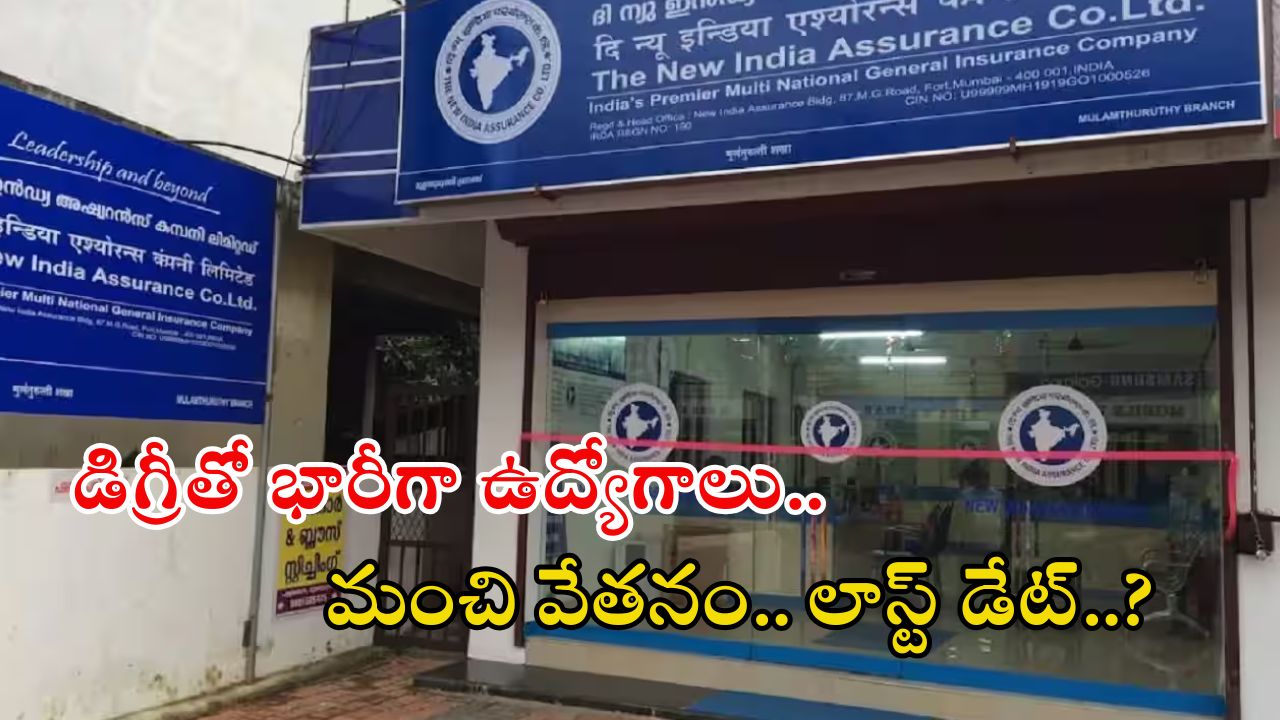 NIACL Jobs: డిగ్రీ అర్హతతో భారీగా ఉద్యోగాలు.. నెలకు రూ.96వేల జీతం, ఇదే మంచి అవకాశం