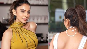 Rakul Preet Singh: అయ్యో.. రకుల్ కి ఏమైంది.. మెడపై ఆ స్టిక్కర్ ఏంటి?