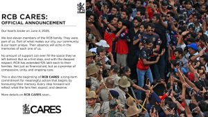 RCB: ఒక్కో కుటుంబానికి రూ.25 లక్షలు.. చిన్న స్వామి ఘటనపై RCB మరో షాకింగ్ పోస్ట్